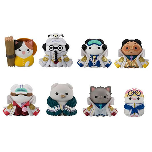 MegaHouse Mega Cat Project One Piece: Nyan Piece Nyan! Luffy VS the Marines (8 Pcs Box/ Full Set)