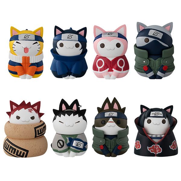 MegaHouse Mega Cat Project Naruto: Nyaruto Cats of the Hidden Leaf Village (8 Pcs Box/ Full Set)