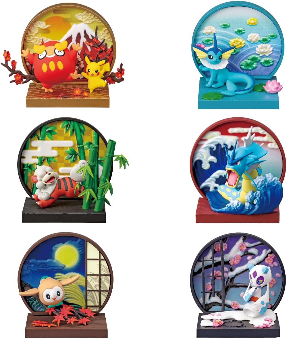 Re-ment Pokémon Wanomado Japanese-style Window (6 Pcs Box/ Full Set)