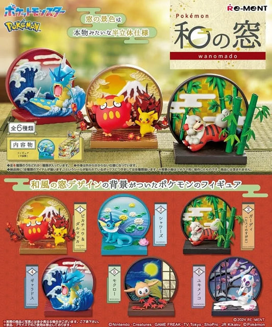 Re-ment Pokémon Wanomado Japanese-style Window (6 Pcs Box/ Full Set)