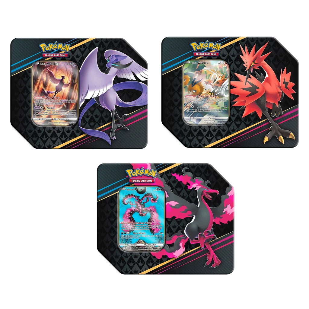 Pokemon TCG English - Crown Zenith Galarian Tins - Trio Art Set