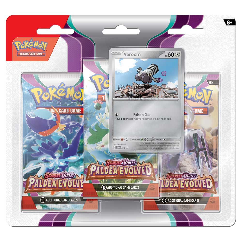 Pokemon TCG English - Scarlet & Violet - Paldea Evolved 3-Booster Pack Set (Pair)