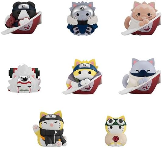 Megahouse Mega Cat Project Naruto Shippuden: Nyaruto! Master and Apprentice (8 Pcs Box/Full Set)