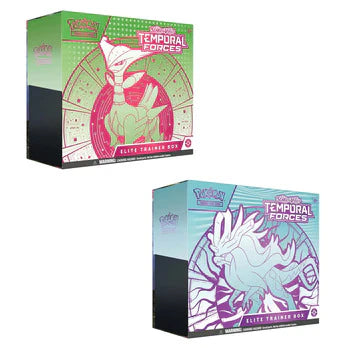 Pokemon TCG English - Scarlet and Violet - Temporal Forces Elite Trainer Box Art Pair