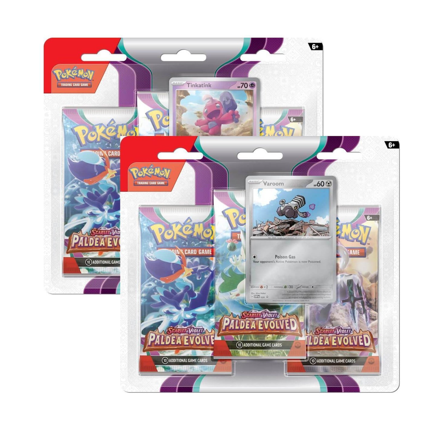 Pokemon TCG English - Scarlet & Violet - Paldea Evolved 3-Booster Pack Set (Pair)