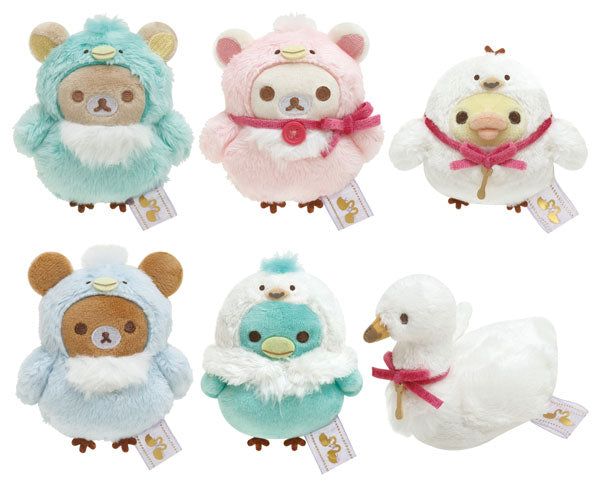 Rilakkuma Swan and Gloden Flower Tenori Plush (6 Pcs Set)