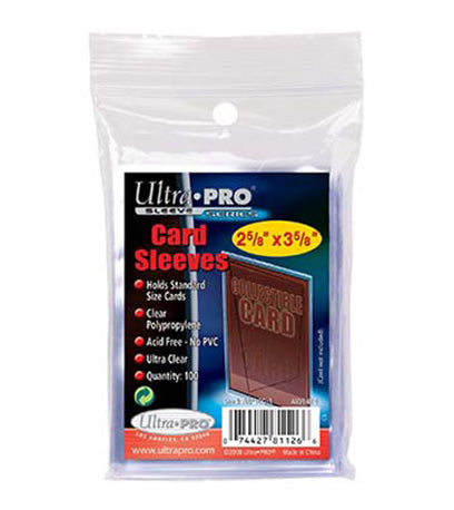ULTRA PRO Soft Card Sleeve 2-1/2" X 3-1/2" PK100